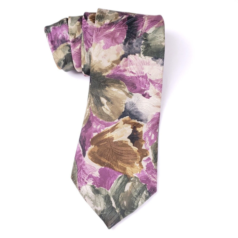 Golden House Floral Necktie Mens Custom Cravat Abstract Print Dark Academia‎ Y2K